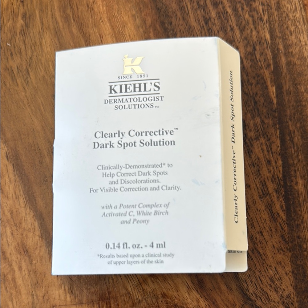 NWT Kiehl's Clearly Corrective Dark Spot Solution 4 ml bottle